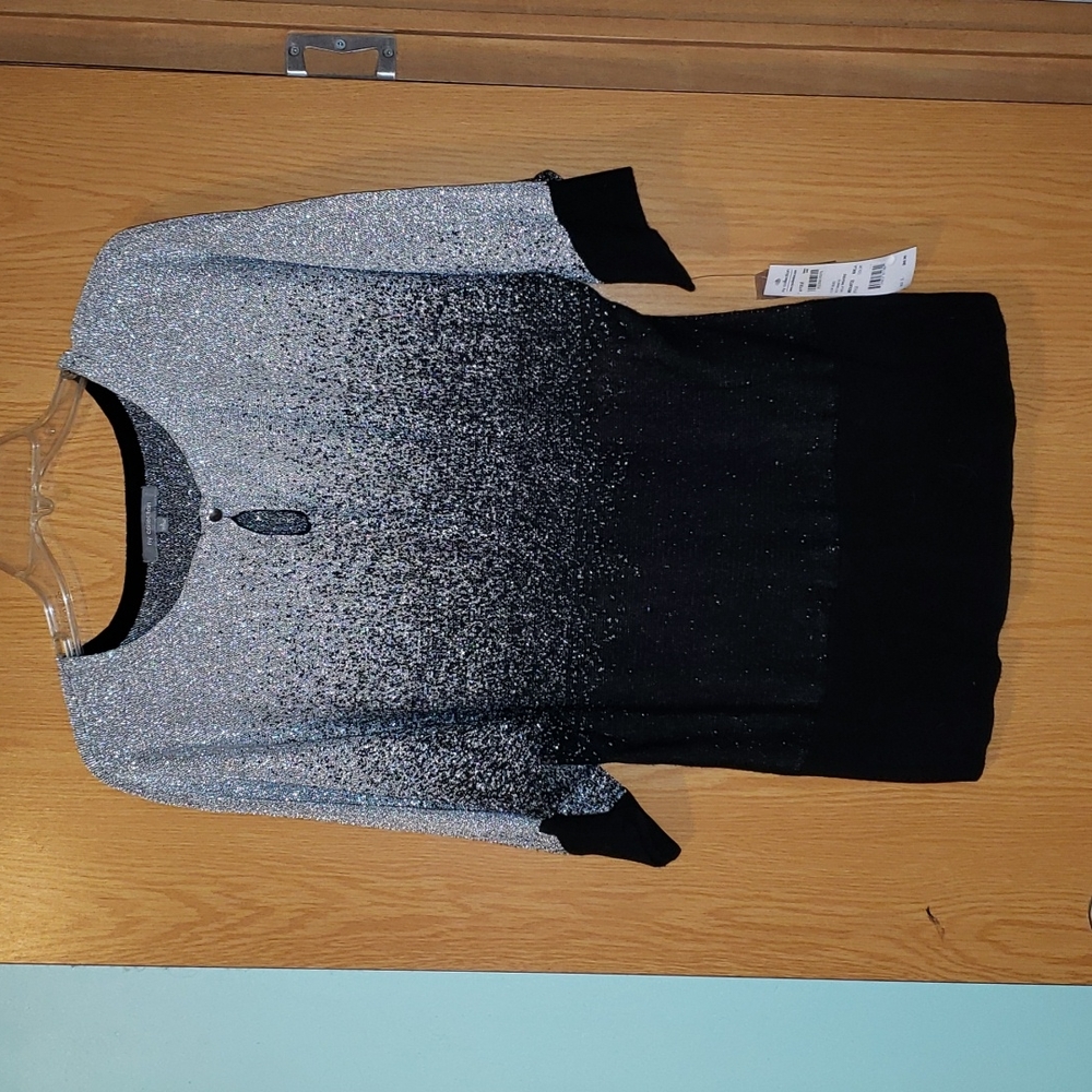 NY Collection short sleeve sweater NWT
